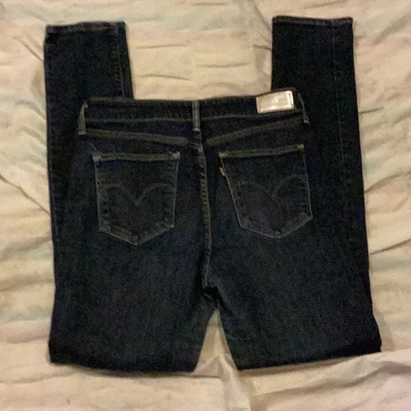 Womens Sliver label Levis Jeans dark denim rInse SKINNY W28 32L - Picture 4 of 10
